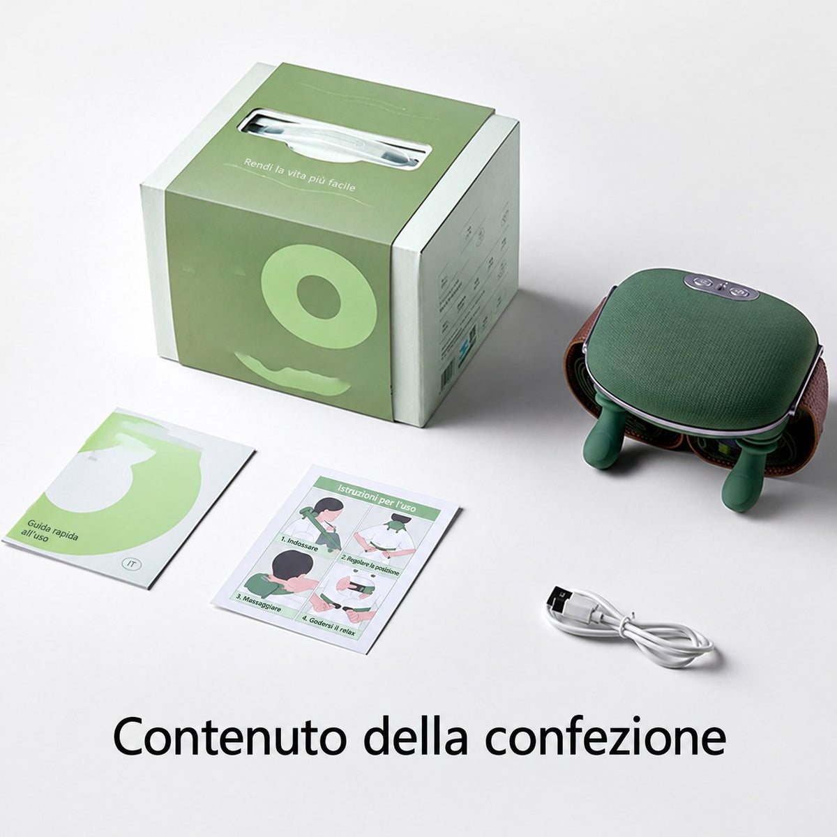 EagerMinds Massaggiatore Cervicale 4D Wireless