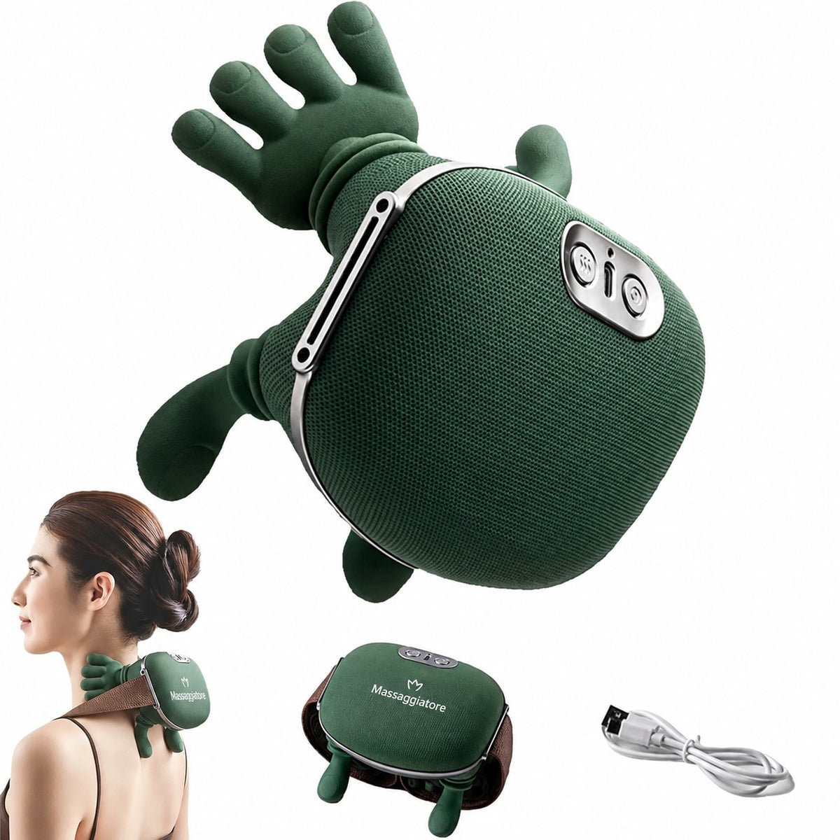 EagerMinds Massaggiatore Cervicale 4D Wireless