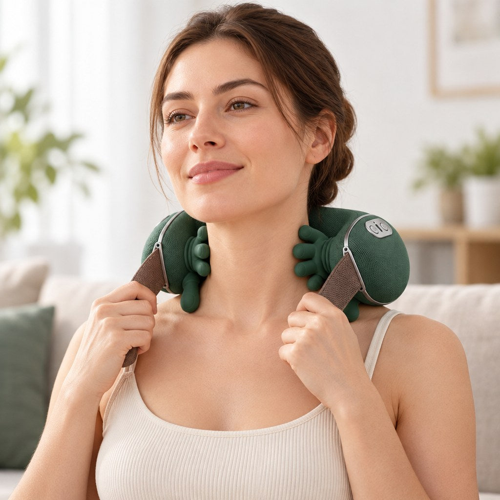EagerMinds Massaggiatore Cervicale 4D Wireless